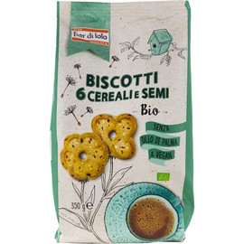 Fior di loto Biscotti biologici ai 6 cereali e semi - Gusto delicato e raffinato - Biscotti di qualità Premium - 350 g