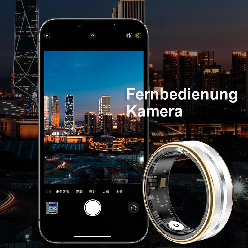 findtime Smart Ring Fitness Tracker Pedometer 5ATM Waterproof Smart Ring