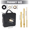 Silent Quartz Clock Movement Kit Long Shaft for 12-14mm Dial,