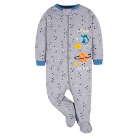 Gerber Baby-boys Paquete de 4 pies Sleep 'N Play, Space, 6-9 meses