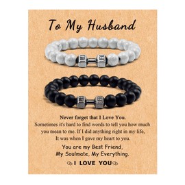 Dumbbell Bracelet Gifts for Gym Lovers Gym Dumbbell Bracelet Weight Bracelet for Men Women Matching Couple Bracelet Valentines Gifts for Couples