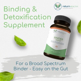 Binder Blend - Toxin Binder Supplement, Detox Capsules for a Healthy Gut - 180 Capsules - 90 Servings - 960mg Activated Charcoal & 480mg Organic Chlorella - Bloating Relief - Bentonite Clay