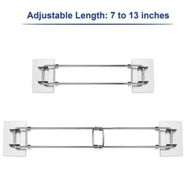 RV Shower Corner Storage Bar- Adjustable Stainless Steel Rod for Corner Shelves in Camper, Length 7-13 inches- RV Bathroom Organization Must Have Accessories (1 Pack