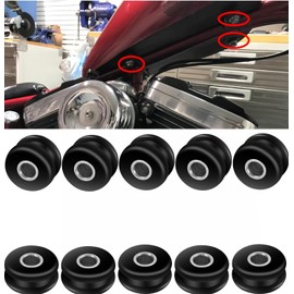 10 Pc Gas Fuel Tank Mounts Rubber Grommets for Harley Davidson Heritage Softail 1984-1999, FXWG 1985-1986, Springer, Bad Boy, Fatboy
