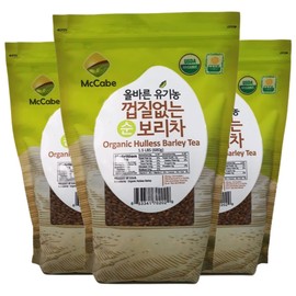 McCabe Organic Hulless Barley Tea - Roasted Hulless Barley Tea | USDA and CCOF Certified | Product of USA | 1.5 lbs (24 Oz) Pack of 3