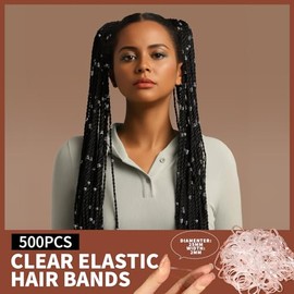 Teenitor Hair Accessories Kit for Woman Girls 500pcs Elastic Hair Bands 30pcs Ponytail Holders, Black Seamless Thick Hair Bands, 40pcs Bobby Pins Blac