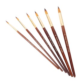 HDGSAFD Brush, Multi-Purpose Brush, Round Brush, Artist Brush, White, Watercolour and Acrylic Paint, Rattail Handle, Round Tip Bristle