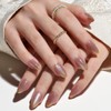GLAMERMAID Uñas postizas de gel suave y brillante estilo francés
