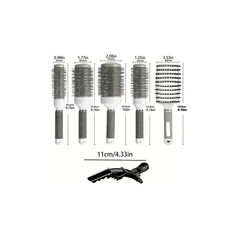Set 11 Cepillo Cabello Ventilado Cerámica Térmico Brushing