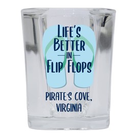 R and R Imports Pirate'S Cove Virginia Beach Souvenir 2 oz Square Base Shot Glass Single