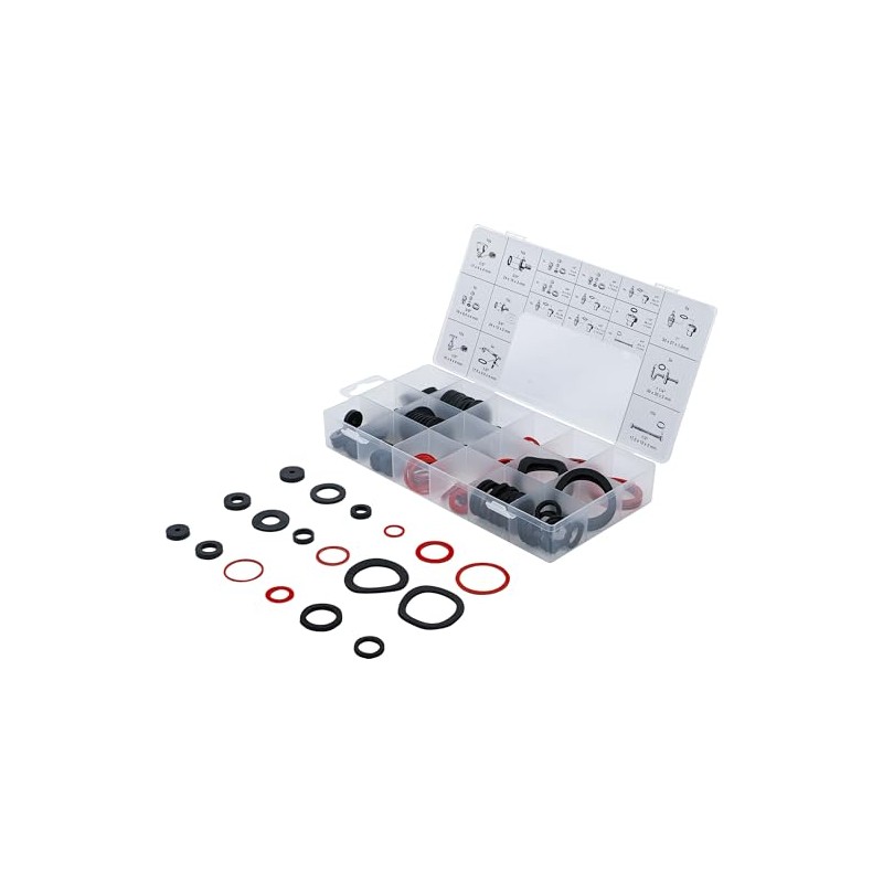 BGS 8059 | Dichtring-Sortiment | Gummi und Fiberglas | 141-tlg.