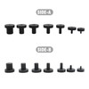 EATAKWARD 7Pcs Double & Single Flaring Tool Kit Steel Adapter