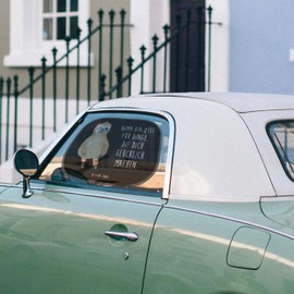 Mr. & Mrs. Panda Car Sun Shade Sloth Satisfied - Gift, Happiness, Sloth Gift, Satisfaction, Sun Visor Car, Happy, Sloth