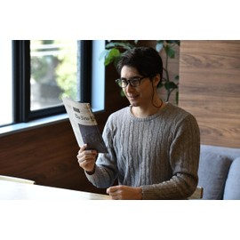 [FaceTrick az Label] シニアグラス002R おしゃれな老眼鏡 グラスコード首掛け UV400防曇加工/ブルーライトカット鯖江メーカー高性能レンズ ARG4123GC (Black, 2.00, 倍率)