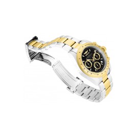 Invicta Speedway Men's Quartz Watch with Black Dial Chronograph display on Multicolour Gold Plated Bracelet 9224