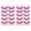 Beavorty 10pairs Reusable Makeup Eyelashes with Diamonds Dense Fluttering Lashes