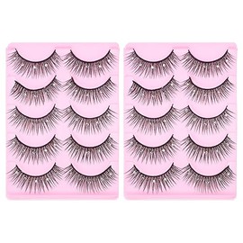 Beavorty 10pairs Reusable Makeup Eyelashes with Diamonds Dense Fluttering Lashes for Dramatic Eye Looks for Parties and Special Events Your Natural Beauty