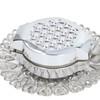 2Pcs Magnetic Curtain Tiebacks Stainless Steel Sparkling Crystal Flower Curtain