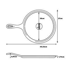 Lodge L9OG3 Cast Iron Round Griddle, Pre-Seasoned, 10.5-inch - Made in USA, Compatible with Stovetop, Oven, Grill & Campfire