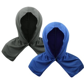 Cooling Hoodie Towels (2-Pack) - Reusable, Sweat-Absorbing Cooling Wrap for Neck & Face. Instant Cold Towel for Gym, Sports, and Hot Weather Activities