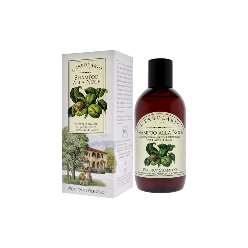 LErbolario L'erbolario walnut shampoo - balancing shampoo for hair and