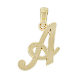 Charm America - Gold Initial Letter A-Z Charm - 14 Karat Solid Gold (A)