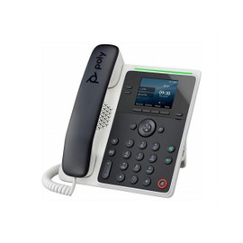 Poly Edge E100 IP Phone - Corded - Corded - Desktop, Wall Mountable - Black - VoIP - 2 x Network (RJ-45) - PoE Ports