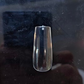 NOVO OVO L Natural Thick Square Nail Tips for Flat Nails, Extra Thick Long False Nails Press on, Full Cover Soft Gel Extension Fake Nail for Acrylic kit, Clear X 15 Sizes 450 pcs