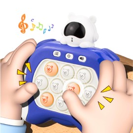 Fast Push Game,Light up pop Game Light up Fidget Toy,Fast Quick Push Bubble Game,pop pro Light up Game,Quick Push pop Game Birthday Xmas Gifts for Boys Girls Adults (Astronaut:Blue)