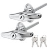 Qjaiune Truck Cap Locking T-Handles 2 Pack Camper Topper Lock,