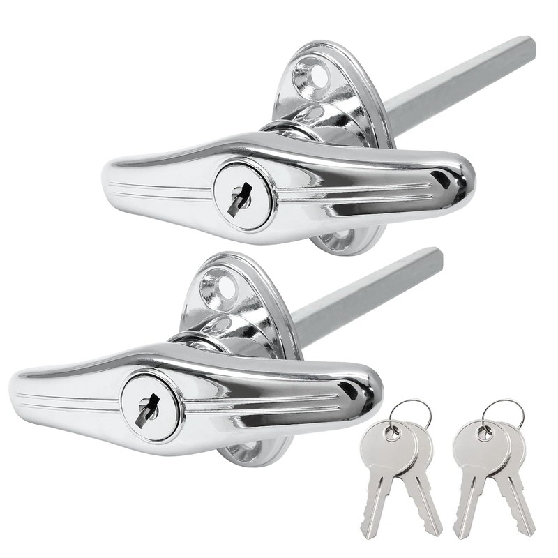 Qjaiune Truck Cap Locking T-Handles 2 Pack Camper Topper Lock,