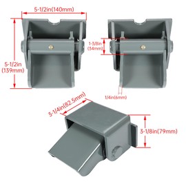 HECASA 2Pcs Steel Dump Trailer Hinges Compatible with Dump Trucks Dump Trailers Dump Body Heavy Duty with Grease Fitting Powder Coated Gray