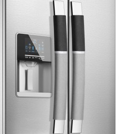 MRKG Refrigerator Door Handle Covers, Keep Your Kitchen Appliance Clean from Smudges, Drips, Food Stains, Oil, Washable Without Fading or Cracking(Grey, Black, 2pcs).