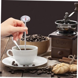 STOBAZA Stainless Steel Probe Thermometer for Milk Coffee Accurate Instant Read Kitchen Thermometer High Temperature Resistant Lightweight Compact Design for Safe Cooking