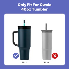 Diumepo Replacement Lid for Owala 40 oz Travel Tumbler, Spill Resistant Lid Replacement Cap Compatible with Owala 40oz Triple Layer Travel Tumbler, BPA-Free (Mint)