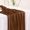 Socomi Brown Coffee Cheesecloth Table Runner 120 inch Spirng Easter
