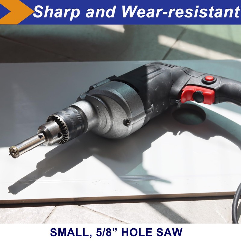 5/8" Diamond Hole Saw with Pilot Bit, DaduoRi 5/8 Inch