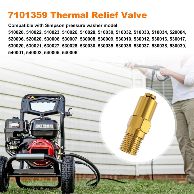 7101359 Pressure Washer Thermal Relief Valve Replacement Simpson Gas Powered