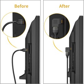 VMOJO - 2 pieces HDMI angle adapter | right 90° angle flat from HDMI A female to HDMI A male 19 pin | converter 1080p full HD 4K & 3D ultra HD gold-plated connectors