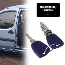 Briny River Door Lock Barrel with Key 71729482 71715133 Compatible with Fiat Doblo 2001-2024 Compatible with Fiat Panda 2003-2024