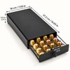 40-Pod Coffee Capsule Storage Drawer for Nespresso OriginalLine, Metal Countertop