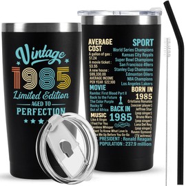 40th Birthday Gifts for Men Women, 40 Year Old Gifts Idea for Him Her, Happy 40th Birthday Tumbler Cup Over 40, Gift for Woman Man in Their 40s Back in 1985 Year Tumbler, Turning 40 Birthday Present