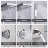 AlenArt Shower Panel Massage Jets Rainfall Waterfall Shower Head, Shower