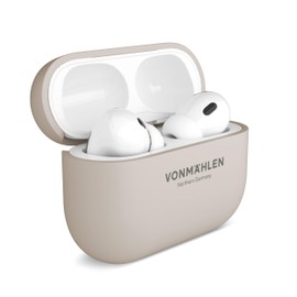 Vonmählen - AirPods Case, Ultra Thin & Lightweight Protective Case, Drop-Proof, Compatible with Wireless Charging, Made of 98% Recycled Material - AirPods 2nd Gen - Beige