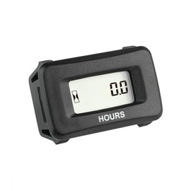 NInE-ROnG AC/DC Hour Meter, Digital Engine Hourmeter Gauge 5-35V, Non-Resettable Runtime Tracker for Boat Marine ATV UTV Tractor Generator Mower Motorcycle Golf Cart Outboard Equipment Maintenance Log