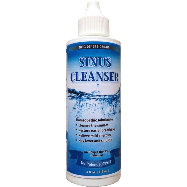 Sinus Cleanser - Natural Nasal Cleaner for Allergies, Congestion Relief, Stuffy Nose, Sinusitis, Colds, 4 fl.oz.