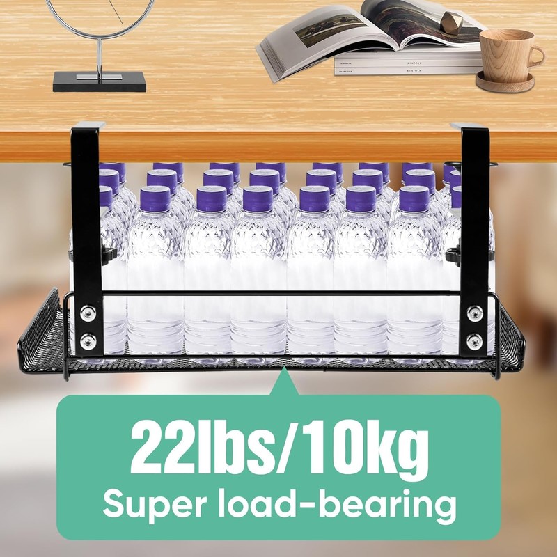 Under Desk Cable Management Tray No Drill, Under-Desk Cable Organiser