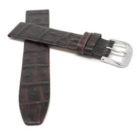 20mm Brown Classic, Semi-Glossy Leather Smartwatch Band Strap fits Skagen Hagen, Signatur, Hald & Many More