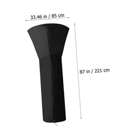 BESPORTBLE Heater Cover Oxford Material Round Design Weatherproof Zipper for Outdoor Heater