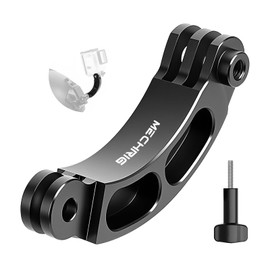 Mechrig Aluminum Curved Extension Arm (3-inch) for Helmet & Pole Mounts, Metal Stick for GoPro Hero 13/12/11/10/9 Session, Akaso Campark & Other Action Cameras- YD050